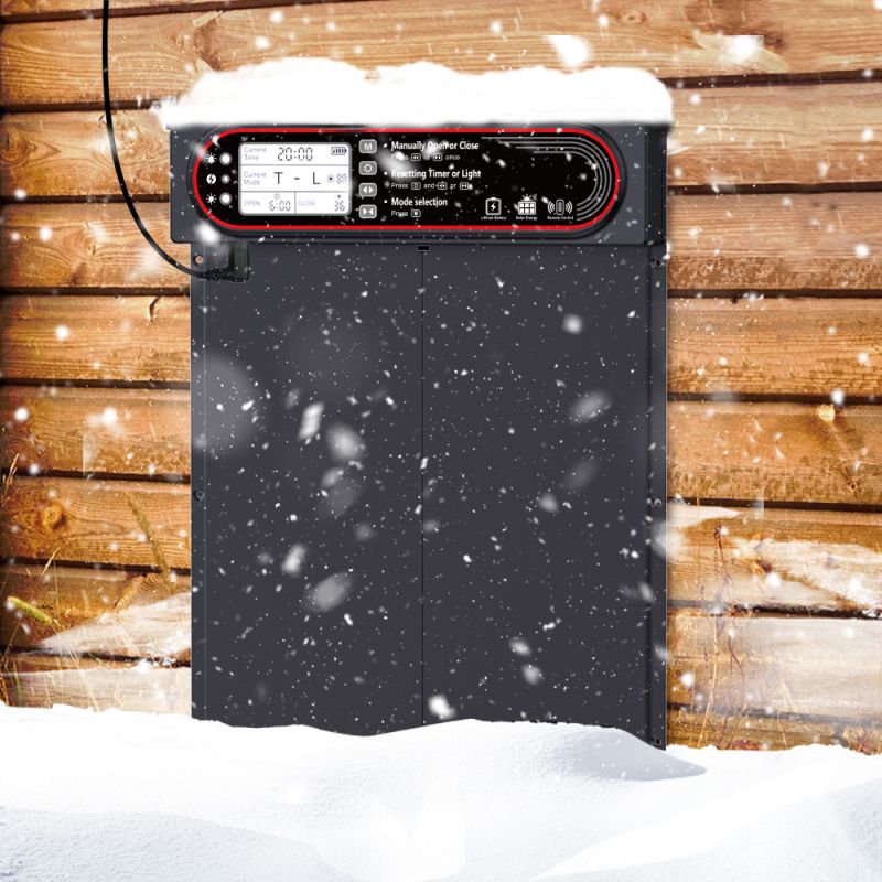 Solartür Hühnerstall USB-aufladbare Tür einfache Installation Solarbetriebene Hühnertür stressfreie Verwaltung