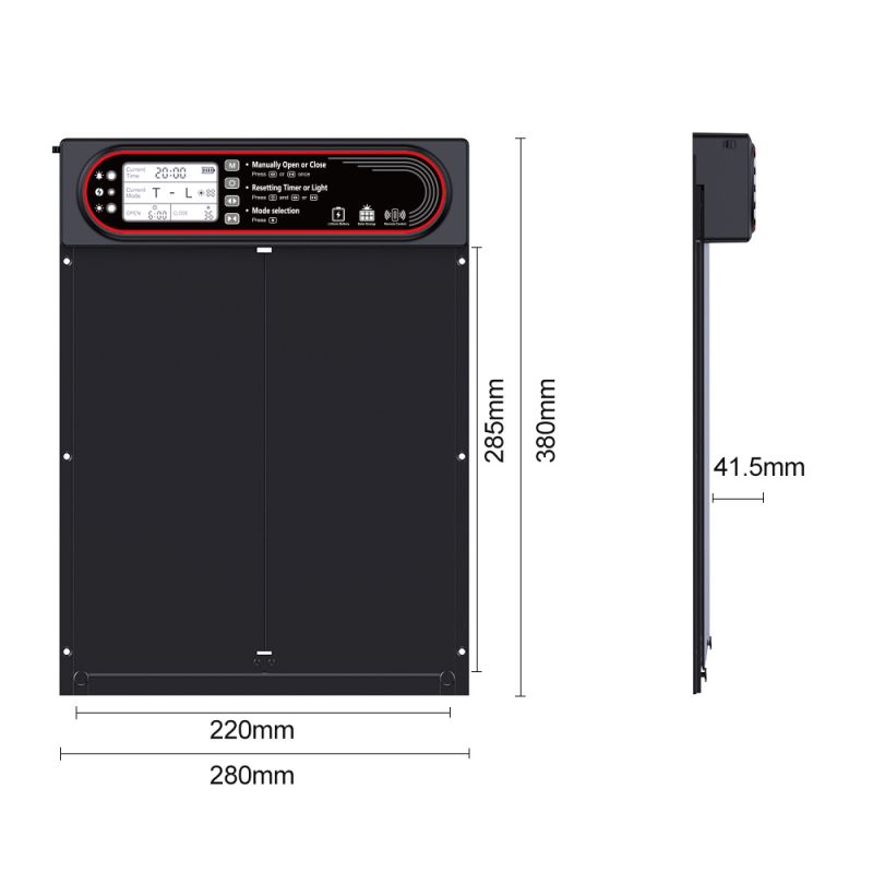 Solartür Hühnerstall USB-aufladbare Tür einfache Installation Solarbetriebene Hühnertür stressfreie Verwaltung
