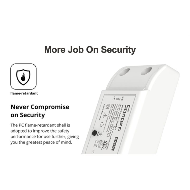 SONOFF Basic R2 WLAN-Schaltermodul Universal-WLAN-Unterbrecher mit Alexa Timer DIY Smart Home Fernsteuerung