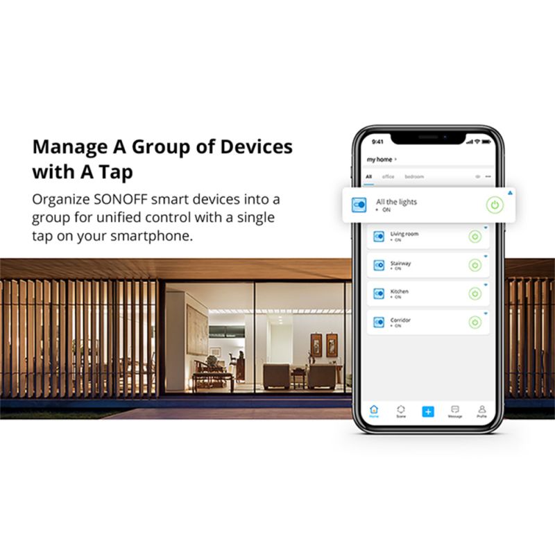 SONOFF Basic R2 WLAN-Schaltermodul Universal-WLAN-Unterbrecher mit Alexa Timer DIY Smart Home Fernsteuerung