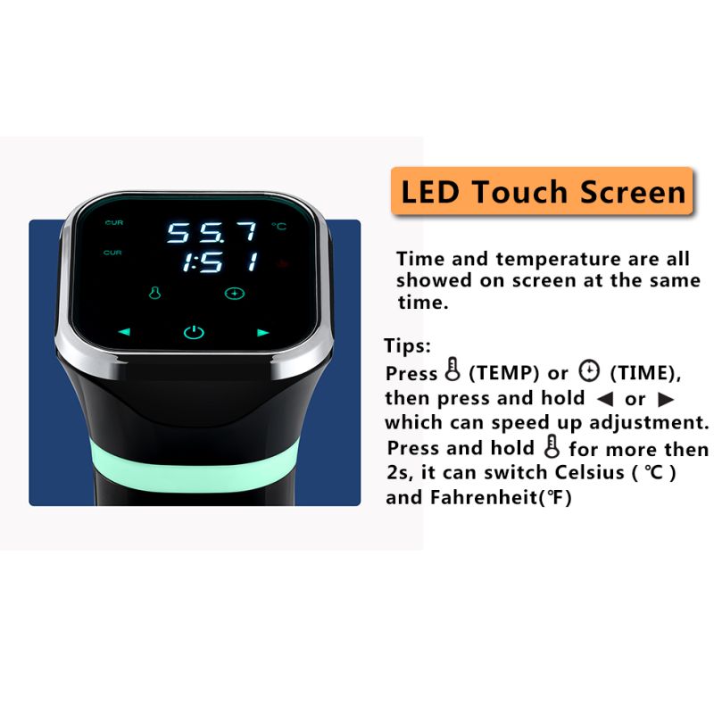 Sous Vide Maschine Präzisionskocher für Heimkochen Vielseitiges Küchengerät mit präziser Temperaturregelung