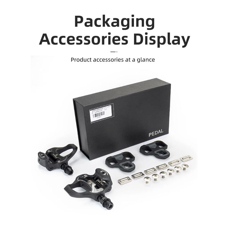 ROCKBROS SPD-SL Rennradpedale Ultraleichte Aluminiumlegierung Abgedichtete Lagerpedale Langstrecken Zubehör