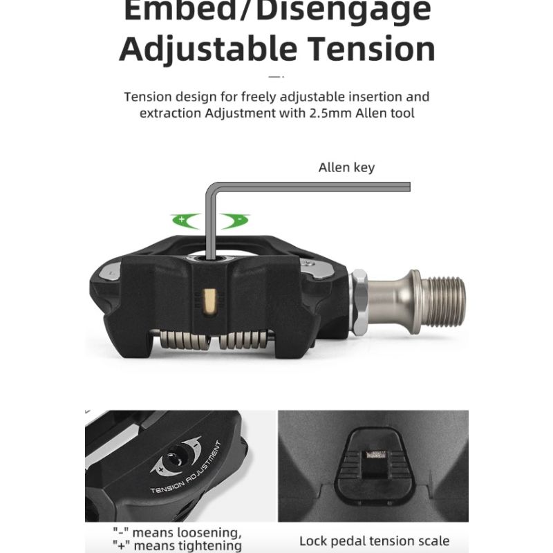 ROCKBROS SPD-SL Rennradpedale Ultraleichte Aluminiumlegierung Abgedichtete Lagerpedale Langstrecken Zubehör