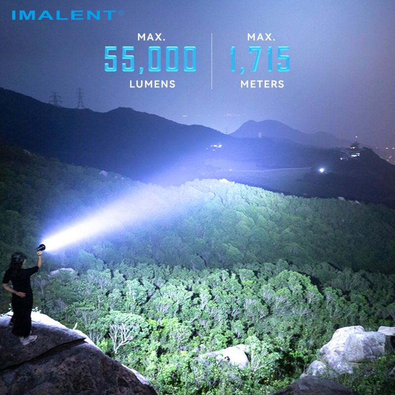 IMALENT SR16 LED Taschenlampe: Ultrahell mit 55000 Lumen & 1715m Reichweite – Dein Outdoor Profi