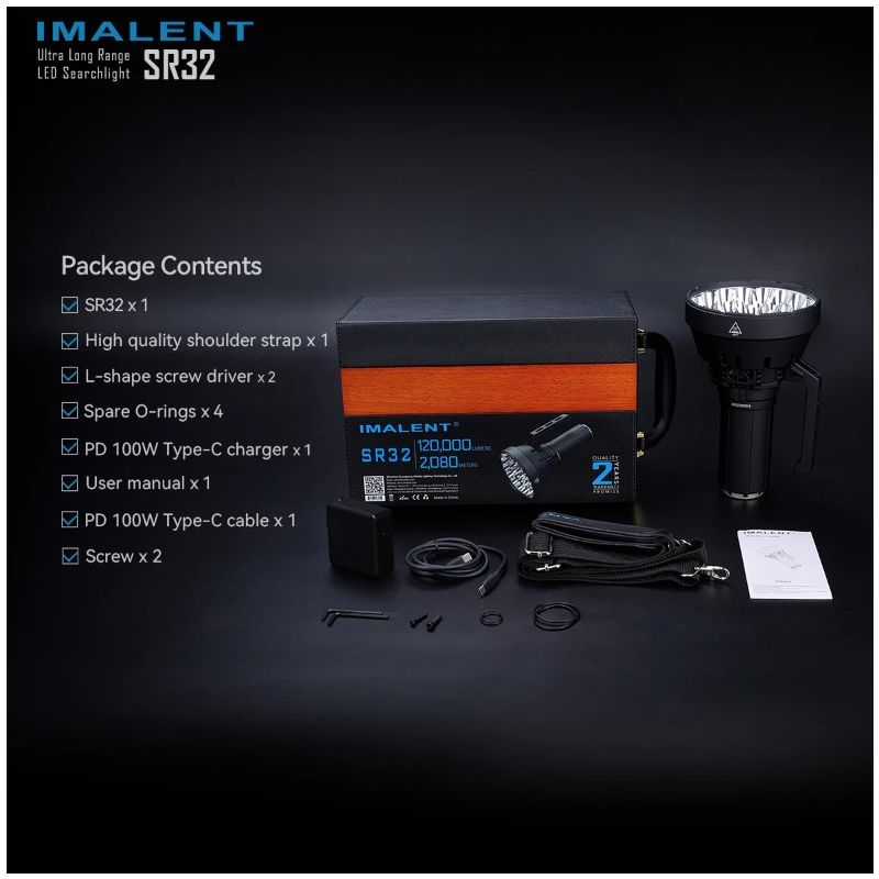 IMALENT SR32 120000 Lumen Leistungsstarke Taschenlampe für Abenteuer Outdoor-Beleuchtung Notfallwerkzeug