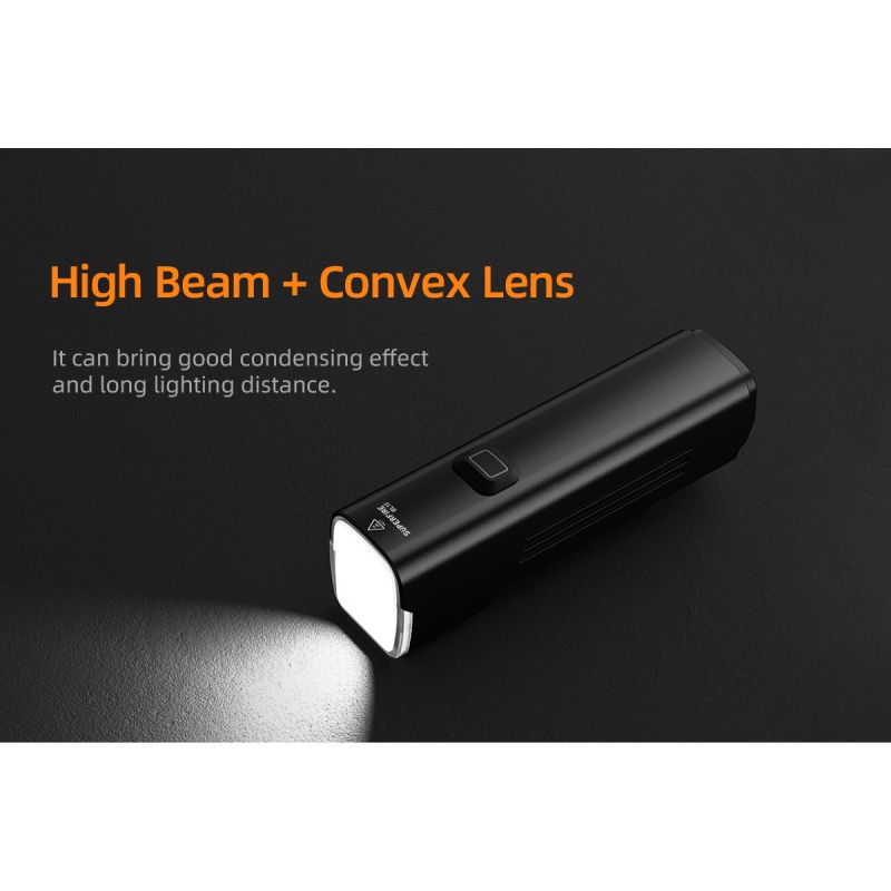 SUPERFIRE BL12 1300LM Fahrrad Frontlicht USB wiederaufladbar 4800mAh LED Scheinwerfer Fahrradlampe Radfahren