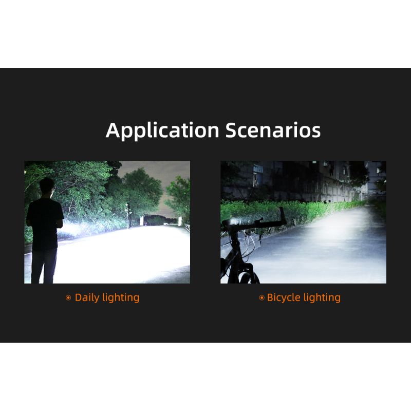 SUPERFIRE BL12 1300LM Fahrrad Frontlicht USB wiederaufladbar 4800mAh LED Scheinwerfer Fahrradlampe Radfahren