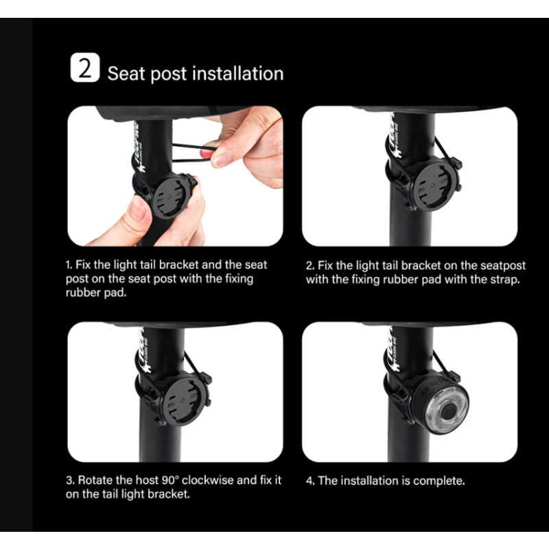 TOWILD TL03Pro LED Fahrradrücklicht ABS Stilvolles Fahrradzubehör mit Bremssensor für Sichtbarkeit