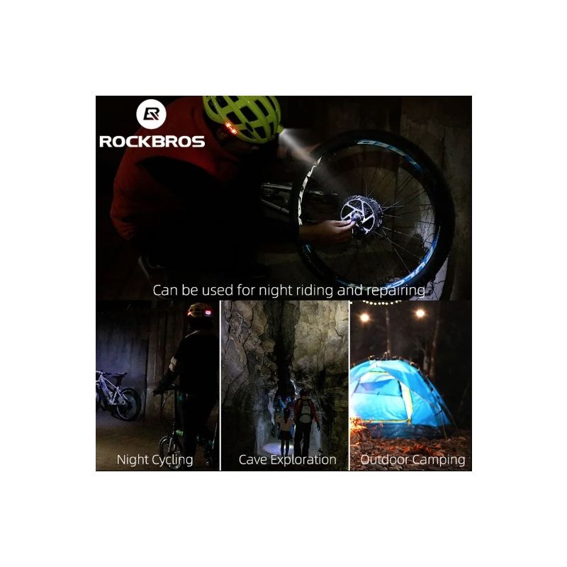 ROCKBROS ultraleichter Fahrradhelm mit integrierter Sicherheitsbeleuchtung USB-Ladung ideal für MTB Helm