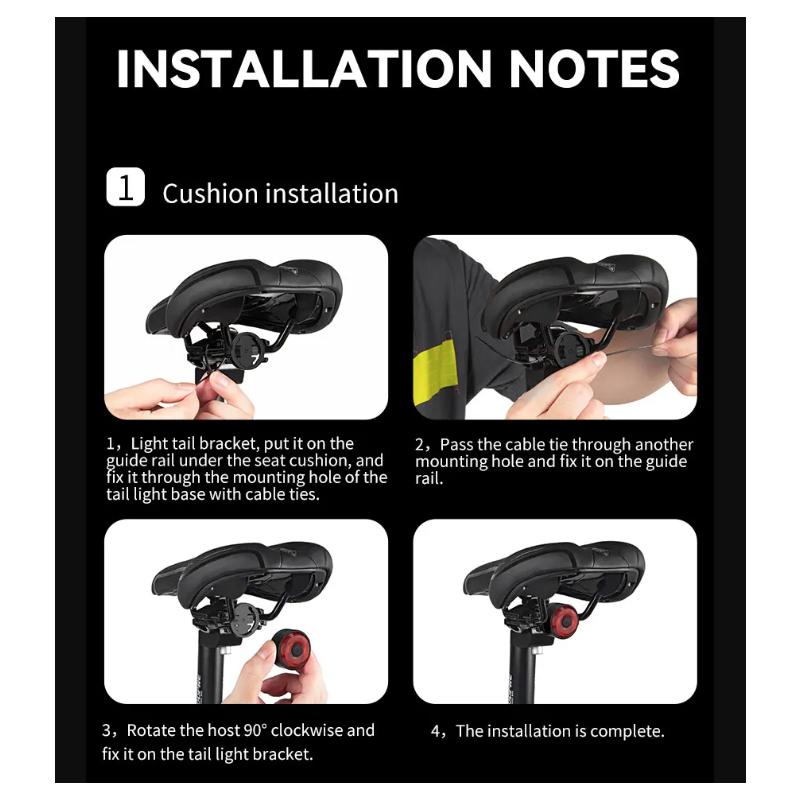 Entdecken Sie das TOWILD TL03 LED Fahrradrücklicht Fahrradzubehör mit Bremsensensor fünf Blitzmodi und Verkehrssicherheit