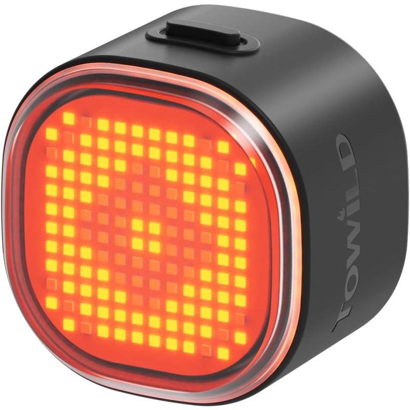 TOWILD TL08 Fahrrad Rücklicht anpassbare Muster | Bremslicht USB-C IPX6 | Heckleuchte für Sicherheit & Sichtbarkeit