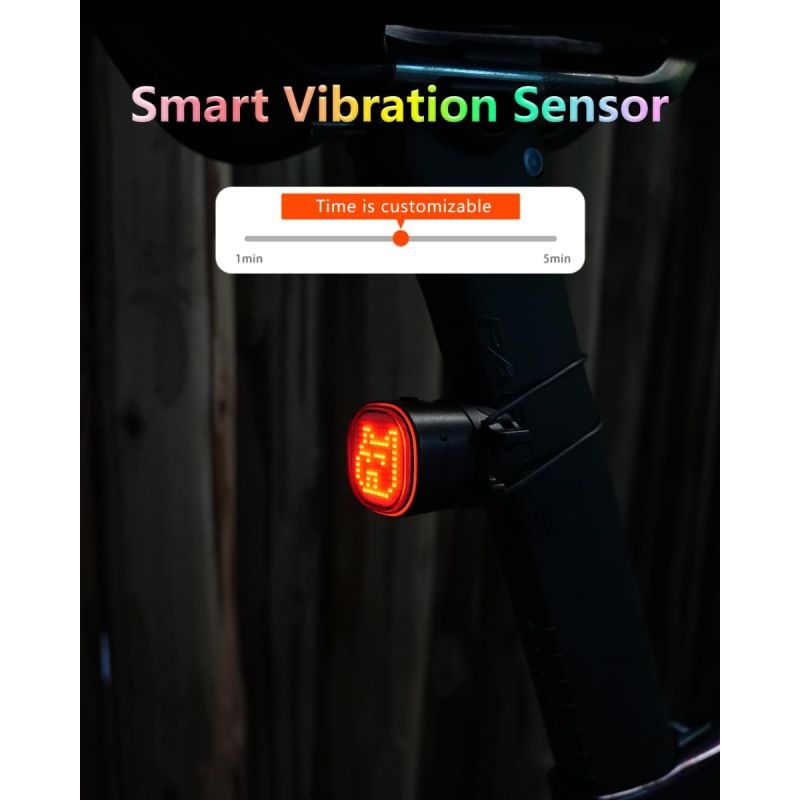 TOWILD TL08 Fahrrad Rücklicht anpassbare Muster | Bremslicht USB-C IPX6 | Heckleuchte für Sicherheit & Sichtbarkeit