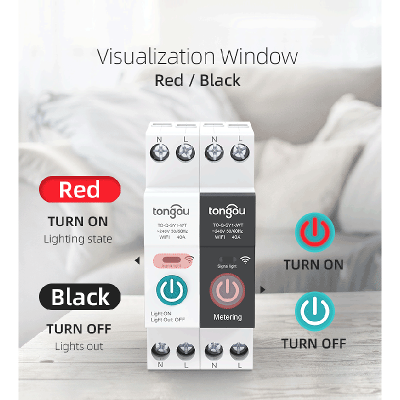 TUYA WiFi Smart Circuit Breaker 63A für Smart Home | Ferngesteuerte DIN-Schiene, Automatisierung & Sicherheit