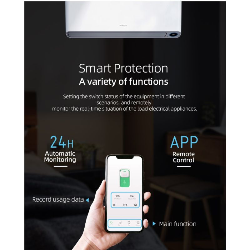 TUYA WiFi Smart Circuit Breaker 63A für Smart Home | Ferngesteuerte DIN-Schiene, Automatisierung & Sicherheit