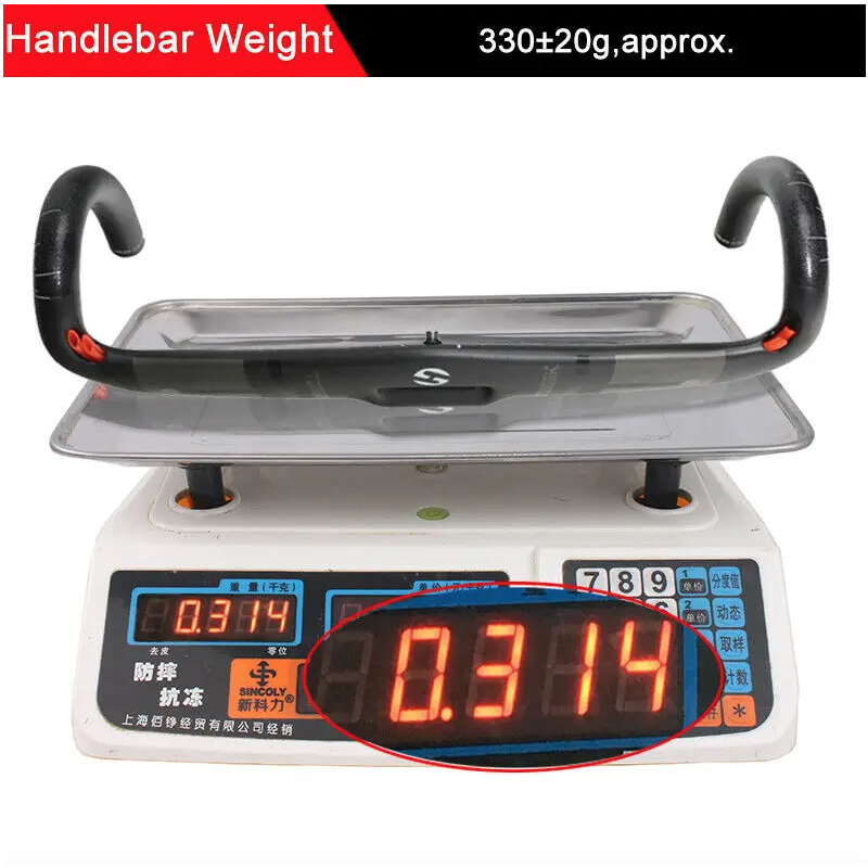 TOSEEK Vollcarbon-Lenker 400mm 420mm 440mm leichter Carbon-Lenker mit interner Kabelführung Fahrradzubehör