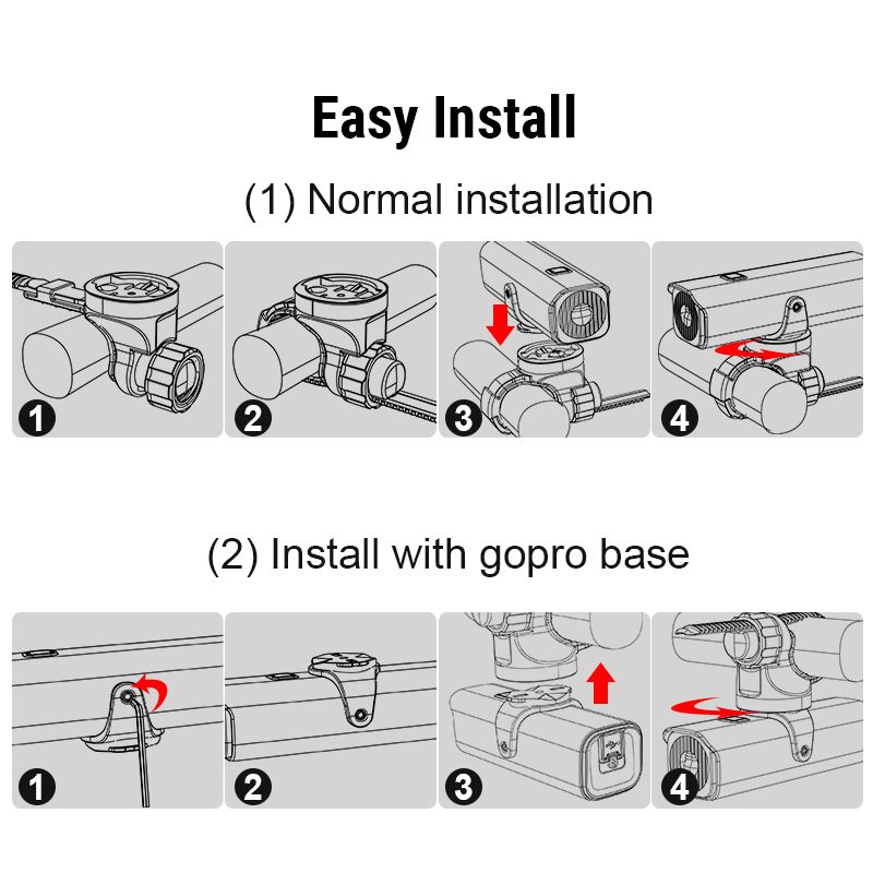 TOWILD CL1200 Fahrradlicht LED Frontlampe 1200 Lumen USB wiederaufladbar wasserdicht Fahrradzubehör