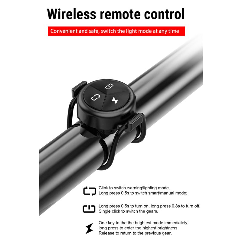 TOWILD CL1200 Fahrradlicht LED Frontlampe 1200 Lumen USB wiederaufladbar wasserdicht Fahrradzubehör