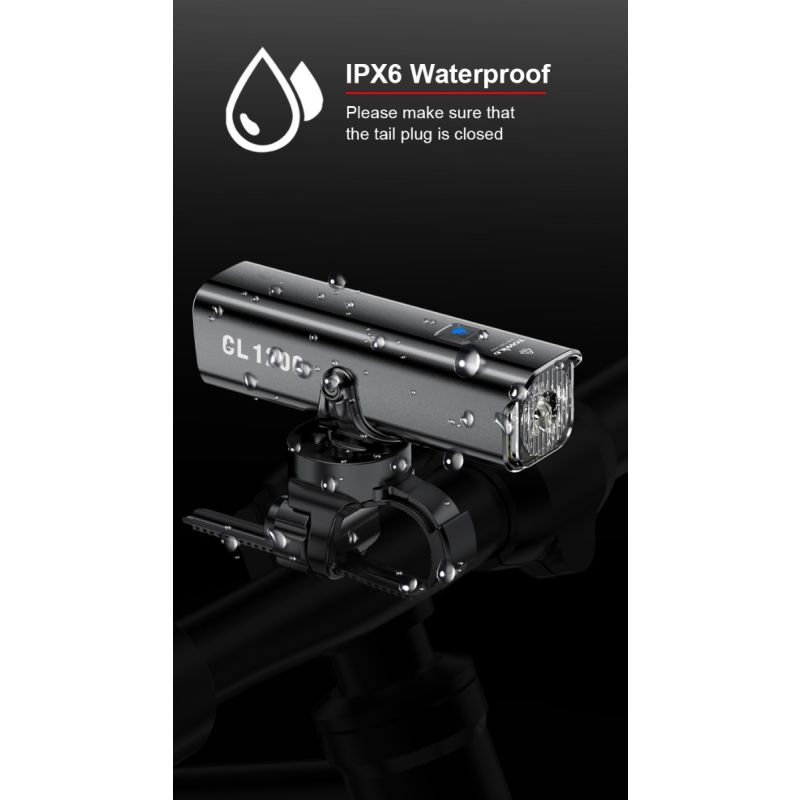 TOWILD CL1200 Fahrradlicht LED Frontlampe 1200 Lumen USB wiederaufladbar wasserdicht Fahrradzubehör