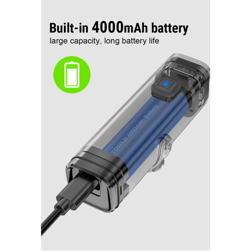 TOWILD CL1200 Fahrradlicht LED Frontlampe 1200 Lumen USB wiederaufladbar wasserdicht Fahrradzubehör