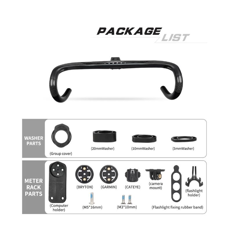TOSEEK TR5500 Rennradlenker Vollcarbon ultraleicht matt schwarz präzise Steuerung Premium Fahrradzubehör