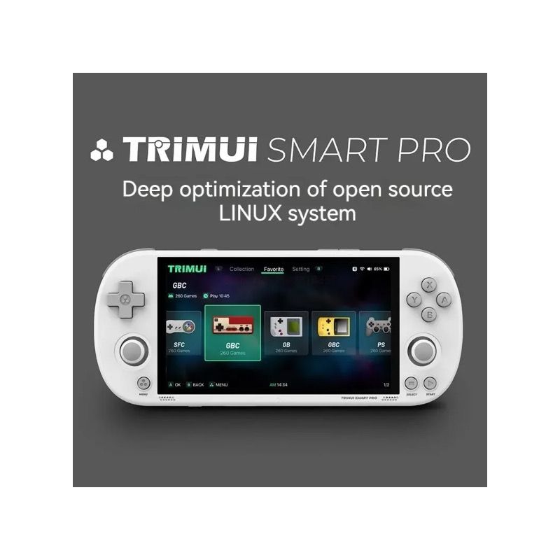 Trimui Smart Pro Vintage Handheld-Spielkonsole 4,96-Zoll-HD-IPS-Bildschirm Retro-Gaming Kompaktes Design
