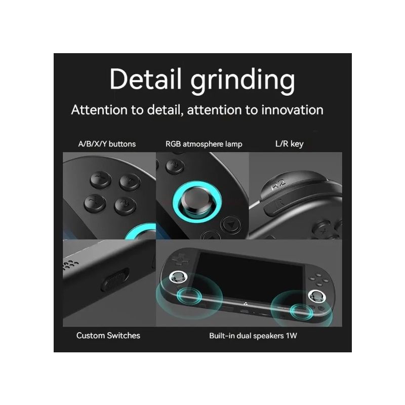 Trimui Smart Pro Vintage Handheld-Spielkonsole 4,96-Zoll-HD-IPS-Bildschirm Retro-Gaming Kompaktes Design