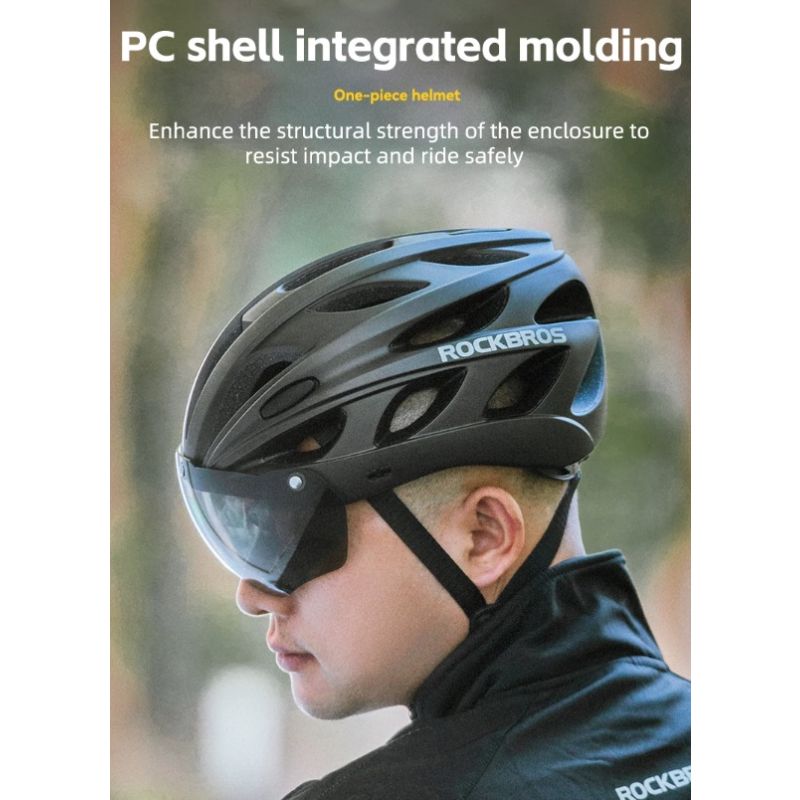 ROCKBROS Fahrradhelm ultraleicht stoßfest Anti-Schweiß perfekt für MTB & Rennradfahren mit Belüftungssystem