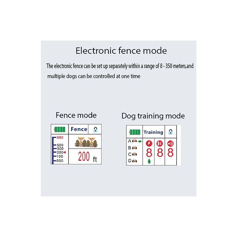 Pet Drahtloser Elektronischer Zaun mit Farbbildschirm Hundetrainer Sicheres Hundetraining Gerät für Haustiere