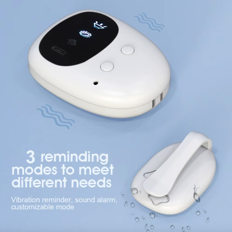 Kabelloser Bettnässer-Alarm für Jungen und Mädchen USB wiederaufladbar mit 3 Arbeitsmodi für Töpfchentraining