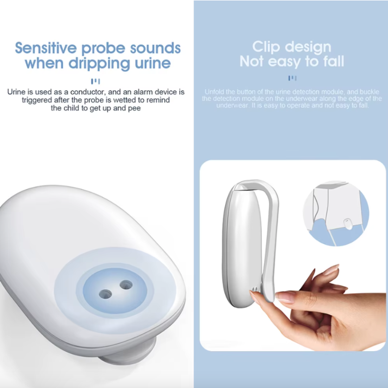 Kabelloser Bettnässer-Alarm für Jungen und Mädchen USB wiederaufladbar mit 3 Arbeitsmodi für Töpfchentraining