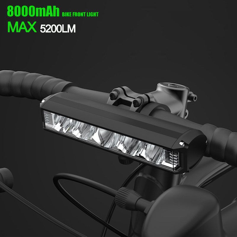 Langlebiges Fahrradlicht LED 5200 Lumen USB-Ladung wasserdichte Taschenlampe MTB Zubehör Aluminiumlegierung