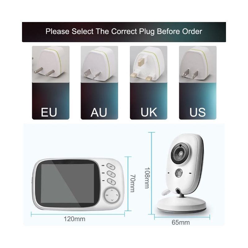 VB603 Video Baby Monitor 2.4G Übertragung Zwei-Wege-Audio Infrarot-Nachtsicht für Säuglingssicherheit