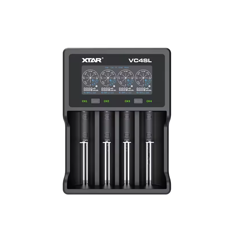 XTAR VC4SL 18650 21700 USB C Ladegerät mit QC3.0 Schnellladung und vielseitiger Batteriekompatibilität