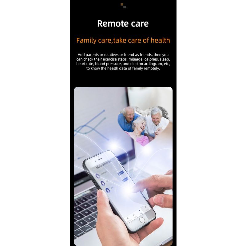 W11 Smartwatch Gesundheit | EKG, Blutzucker, Herzfrequenz, Körpertemperatur | Fitness Tracker für Android iOS