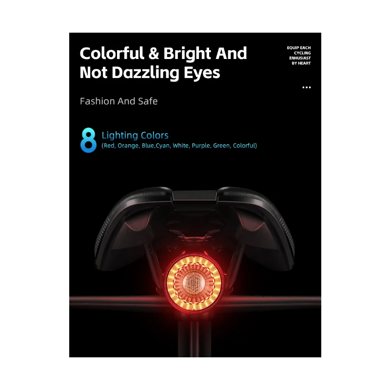 Vielseitiges Fahrrad Rücklicht LED Fahrradlicht mit kabelloser Fernbedienung Intelligentes Bremslicht