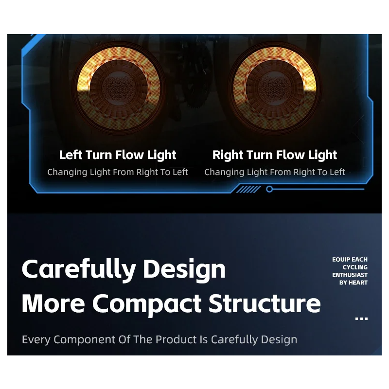 Vielseitiges Fahrrad Rücklicht LED Fahrradlicht mit kabelloser Fernbedienung Intelligentes Bremslicht