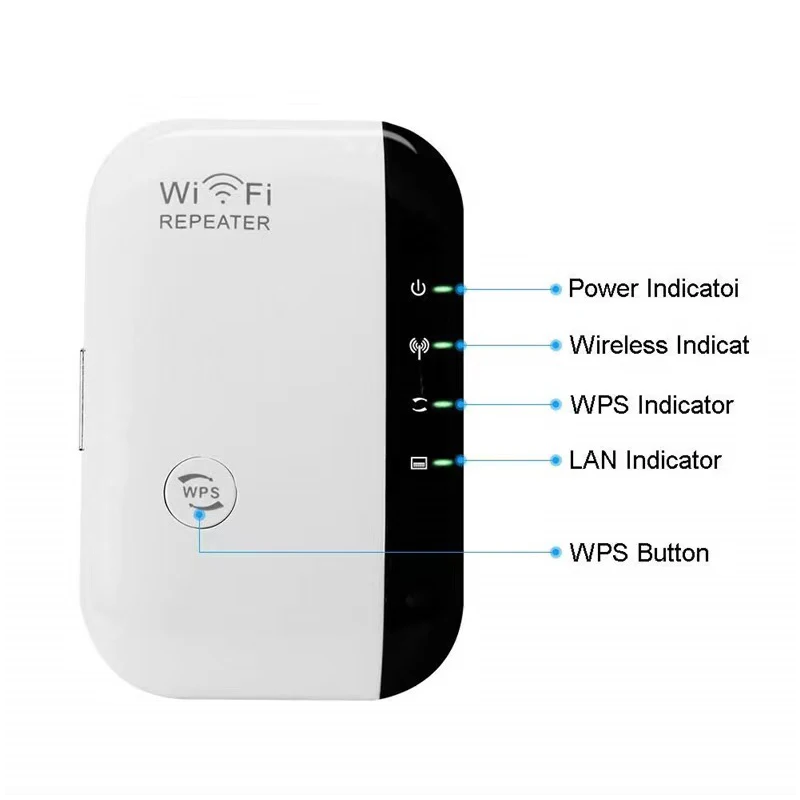 WLAN Repeater 300 Mbit/s Signalverstärker für HD Streaming, Smart TV, Schlafzimmer – Einfach, stabil, schnelles WLAN