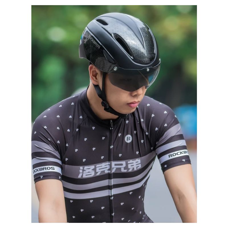 ROCKBROS Fahrradhelm mit LED-Licht ultraleichtes Design Mountainbike-Helm für Radfahrsicherheit und Sichtbarkeit