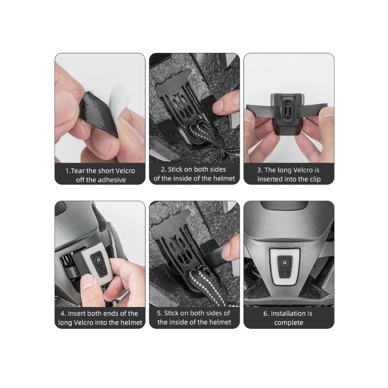 ROCKBROS Fahrradhelm mit LED-Licht ultraleichtes Design Mountainbike-Helm für Radfahrsicherheit und Sichtbarkeit