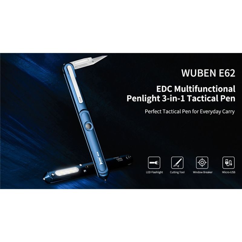 Wuben E62 LED-Taschenlampe 130 Lumen multifunktionales EDC-Stiftlicht kompakte Taschenlampe Outdoor-Werkzeug