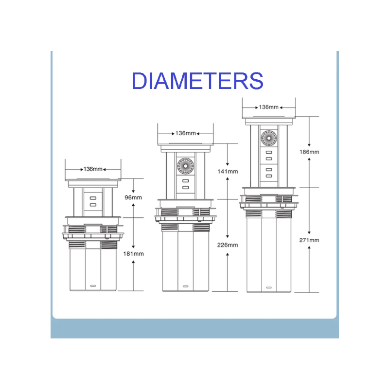 VENSTPOW Elektrische Hebesteckdosen mit kabellosem USB-Laden Elegante Tischsteckdose EU-Standard Steckdose