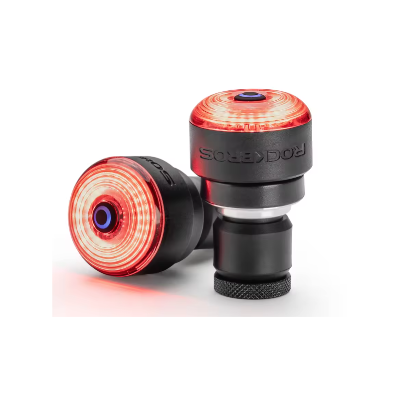 ROCKBROS R0 Lenkerendstopfen Fahrradlicht Typ-C | Rücklicht für MTB & Rennrad - Mehr Sicherheit