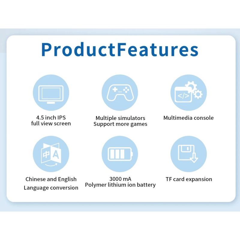 Entdecken Sie POWKIDDY X39pro tragbare Videospielkonsole 4,3 Zoll IPS großer Bildschirm Retro-Spiele PS1-Unterstützung