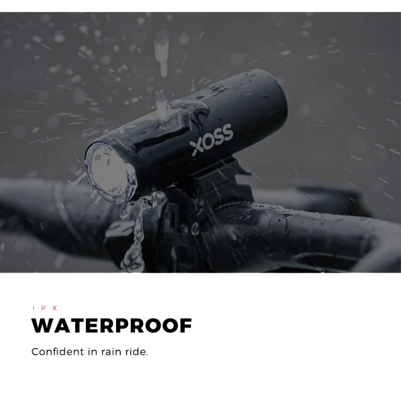 XOSS XL-400 Fahrradlicht Scheinwerfer 400 Lumen wasserdicht USB wiederaufladbar Rennradlampe für MTB Abenteuer