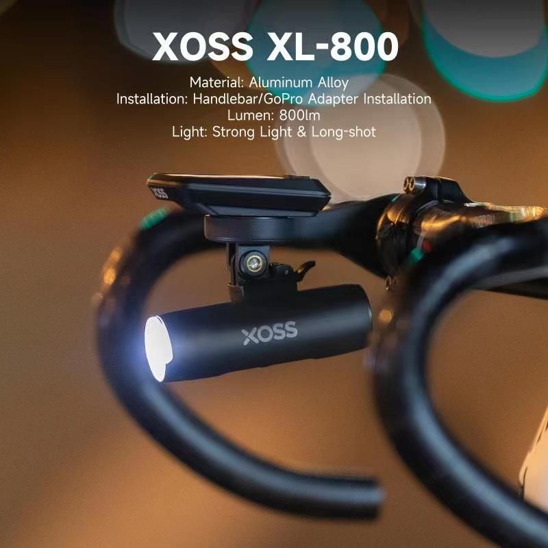 XOSS Fahrradlicht XL-800 MTB Frontlampe LED Licht 800Lm wasserdicht USB wiederaufladbar mit 5 Beleuchtungsmodi