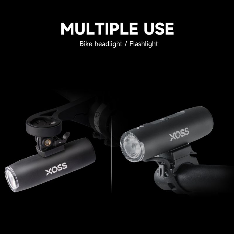 XOSS Fahrradlicht XL-800 MTB Frontlampe LED Licht 800Lm wasserdicht USB wiederaufladbar mit 5 Beleuchtungsmodi