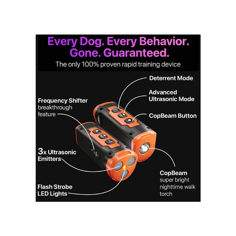Wiederaufladbares Tierabwehrgerät LED Taschenlampe Schmerzfreie Bellkontrolle Effektives Hundetraining 2025