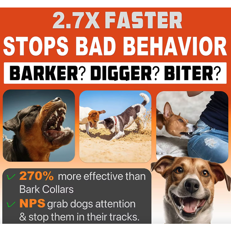 Ultraschall-Hundeabwehrgerät Wiederaufladbares Anti-Bell-Abschreckungsgerät Effektives Hundeverhaltenstraining