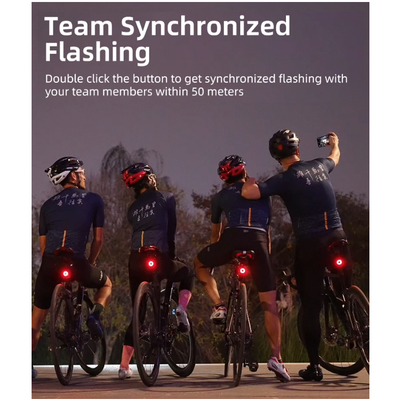 Entdecken Sie das XOSS XR Pro Fahrradrücklicht mit automatischer Bremserkennung wasserdichtes Design und LED-Aufladung