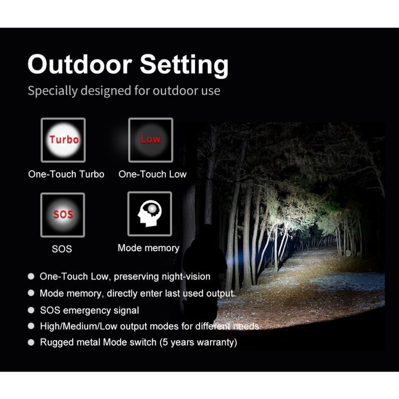 Klarus XT21X Pro Hochleistungs-Taschenlampe XHP70.2 LED 4400 Lumen Zuverlässige Outdoor-Beleuchtung